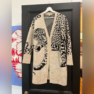 Moth l Anthropologie Leopard Open Cardigan Size Small